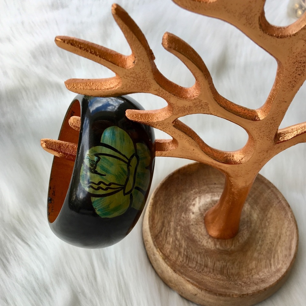 Ebony Wood Bangle Bracelet